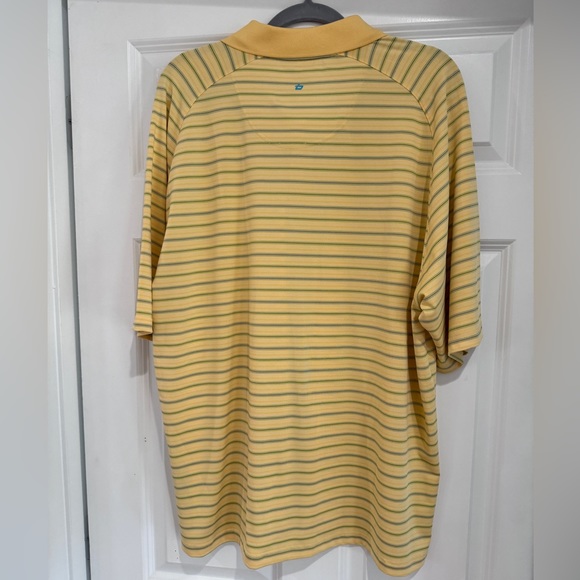 Bolle Golf Tech Yellow Shirt with Green Stripes XL NWT - Picture 3 of 3